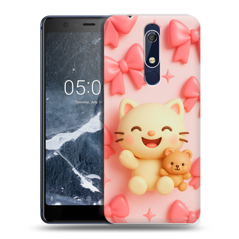 Силиконовый чехол на Nokia 5.1 с принтом для девочек Силиконовый чехол на Nokia 5.1 с принтом для девочек