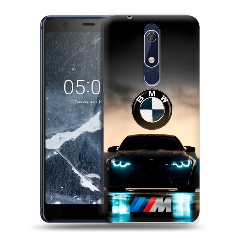 Пластиковый чехол на Nokia 5.1 с принтом БМВ BMW Пластиковый чехол на Nokia 5.1 с принтом БМВ BMW
