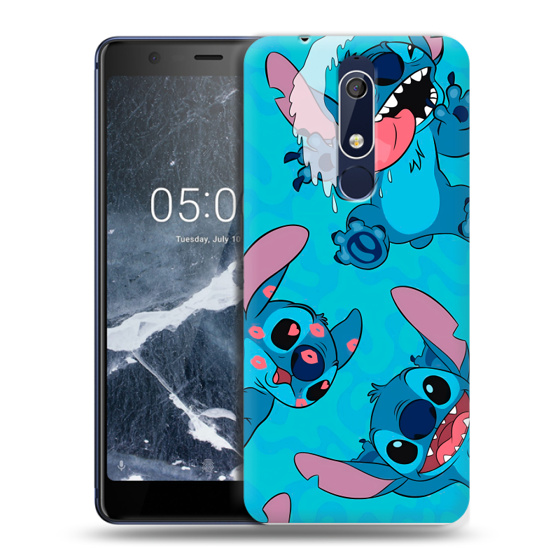 Силиконовый чехол на Nokia 5.1 с принтом Лило и Стич Силиконовый чехол на Nokia 5.1 с принтом Лило и Стич