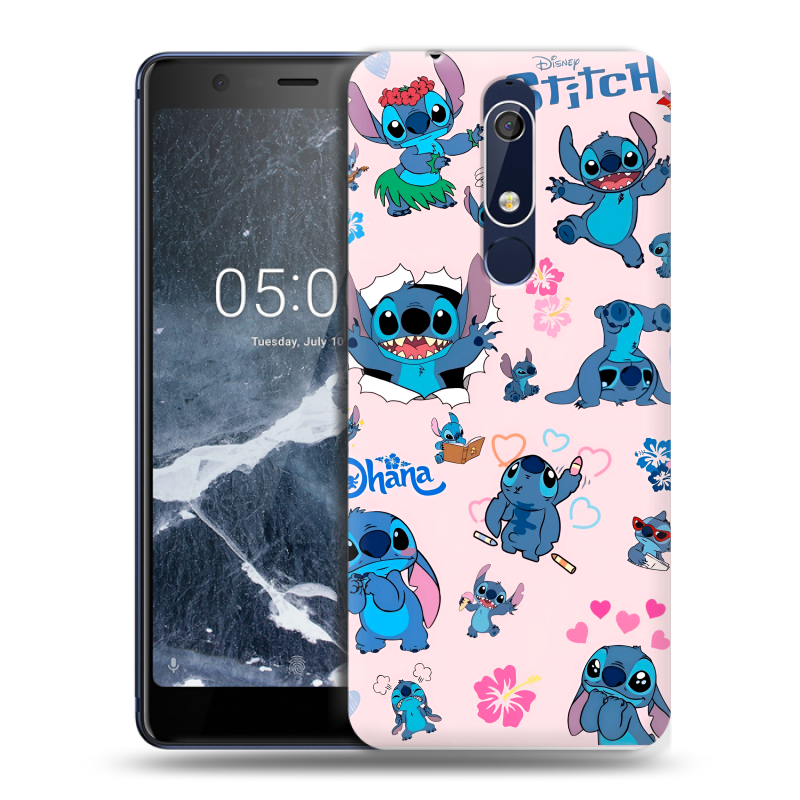 Пластиковый чехол на Nokia 5.1 с принтом Лило и Стич Пластиковый чехол на Nokia 5.1 с принтом Лило и Стич