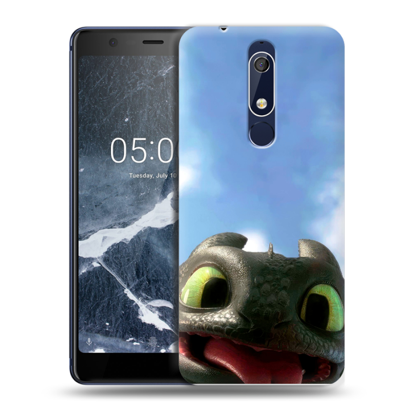 Силиконовый чехол на Nokia 5.1 с принтом Как приручить дракона Силиконовый чехол на Nokia 5.1 с принтом Как приручить дракона