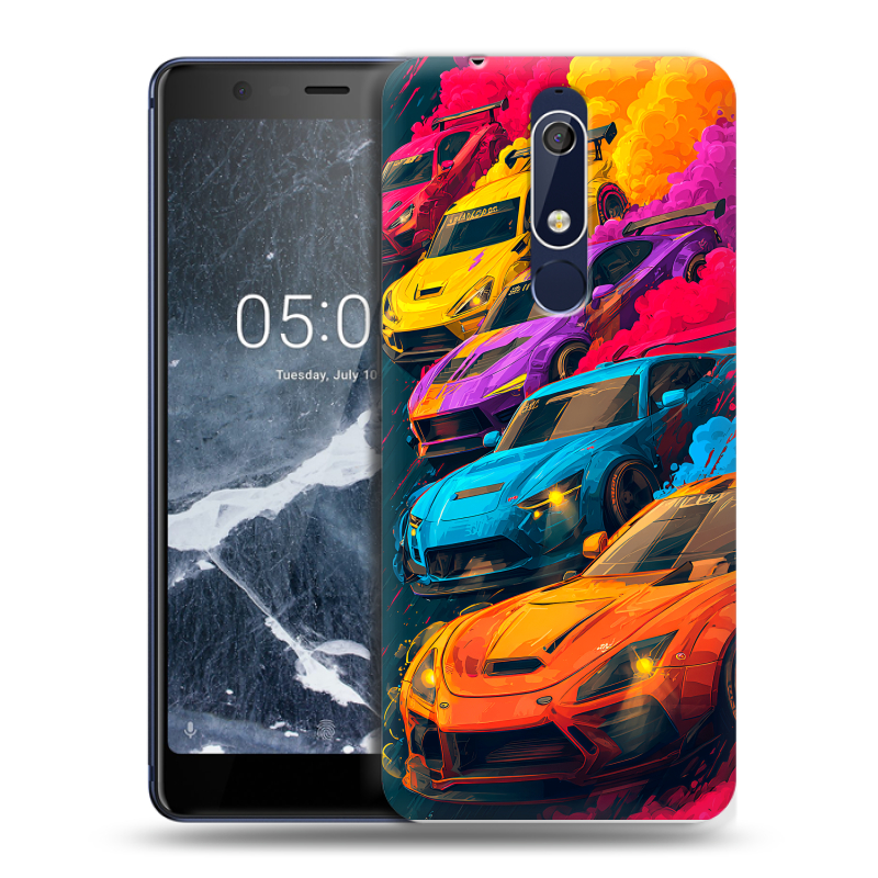 Пластиковый чехол на Nokia 5.1 с принтом Тачки Пластиковый чехол на Nokia 5.1 с принтом Тачки
