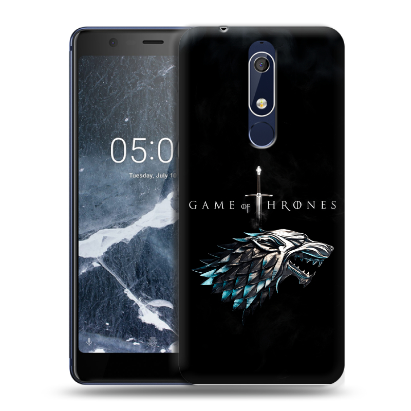 Силиконовый противоударный чехол на Nokia 5.1 с принтом Игра Престолов Game Thrones Силиконовый противоударный чехол на Nokia 5.1 с принтом Игра Престолов Game Thrones