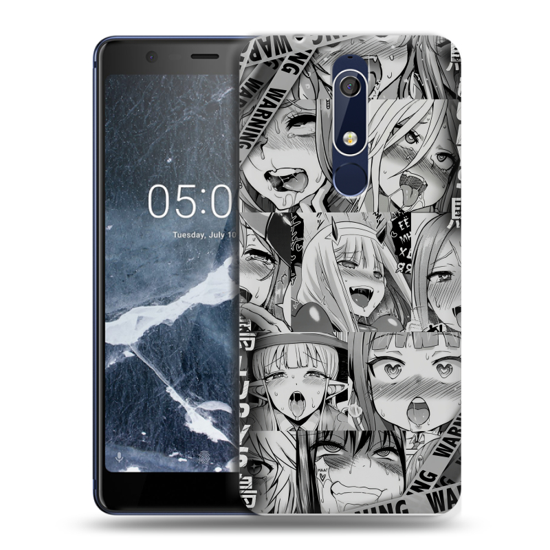 Пластиковый чехол на Nokia 5.1 с принтом Ahegao Ахегао Аниме Пластиковый чехол на Nokia 5.1 с принтом Ahegao Ахегао Аниме