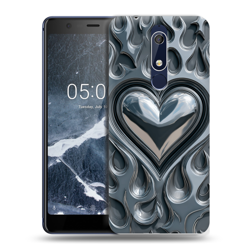 Силиконовый чехол на Nokia 5.1 с принтом Y2K Силиконовый чехол на Nokia 5.1 с принтом Y2K