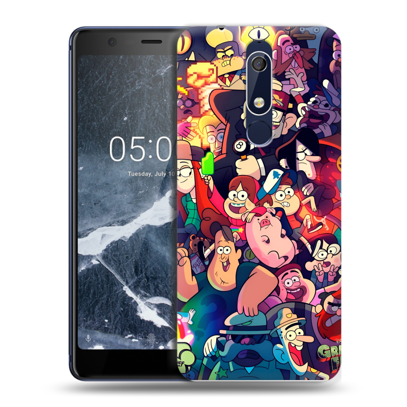 Силиконовый чехол на Nokia 5.1 с принтом Gravity Falls Гравити Фолз Силиконовый чехол на Nokia 5.1 с принтом Gravity Falls Гравити Фолз