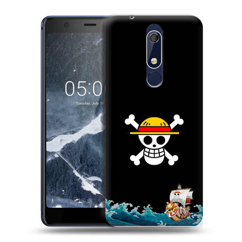 Силиконовый чехол на Nokia 5.1 с принтом One Piece Ван Пис Силиконовый чехол на Nokia 5.1 с принтом One Piece Ван Пис