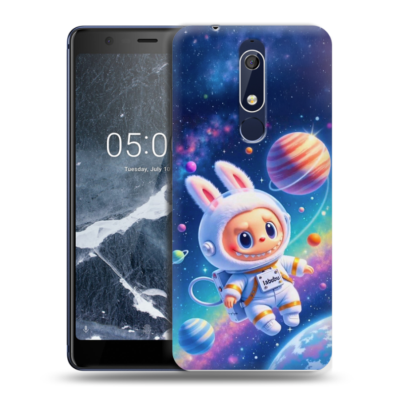 Силиконовый чехол на Nokia 5.1 с принтом Labubu Лабубу Силиконовый чехол на Nokia 5.1 с принтом Labubu Лабубу