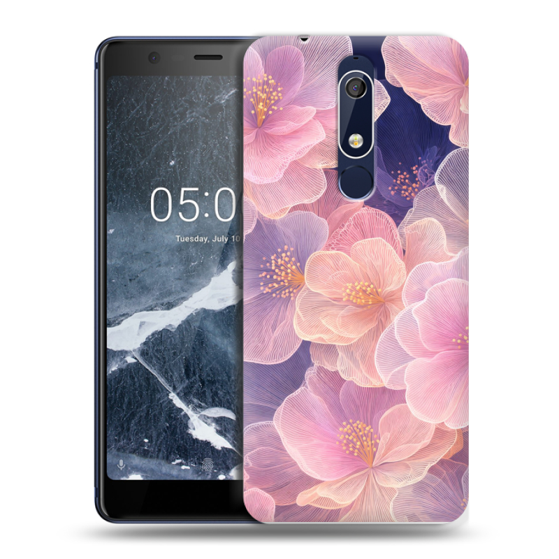 Силиконовый противоударный чехол на Nokia 5.1 с принтом женский Силиконовый противоударный чехол на Nokia 5.1 с принтом женский