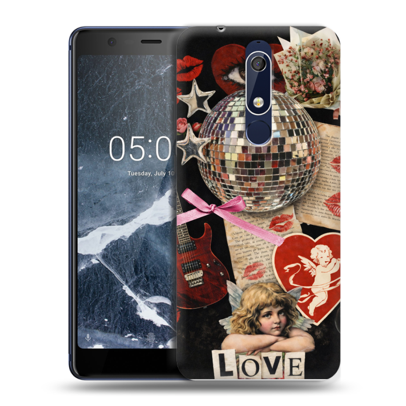 Силиконовый чехол на Nokia 5.1 с принтом для девочек Силиконовый чехол на Nokia 5.1 с принтом для девочек