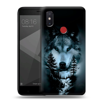 Силиконовый чехол на Xiaomi Mi8 SE с принтом Лесной волк