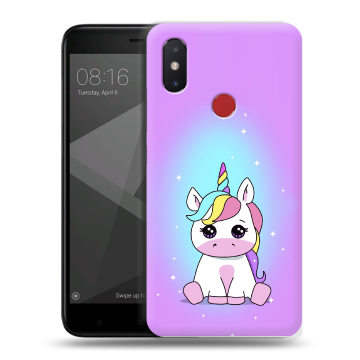 Силиконовый чехол на Xiaomi Mi8 SE с принтом Единорог