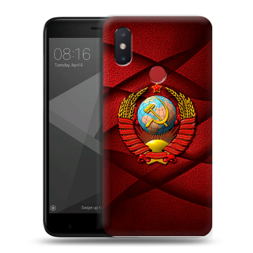 Силиконовый чехол на Xiaomi Mi8 SE с принтом Герб СССР