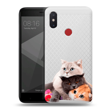 Силиконовый чехол на Xiaomi Mi8 SE с принтом Кошки