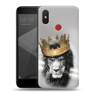 Силиконовый чехол на Xiaomi Mi8 SE с принтом Лев с короной