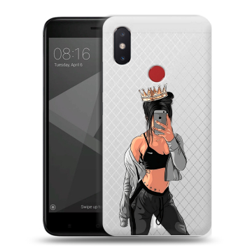 Силиконовый чехол на Xiaomi Mi8 SE с принтом Женские принты