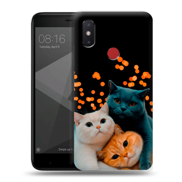 Силиконовый чехол на Xiaomi Mi8 SE с принтом Кошки