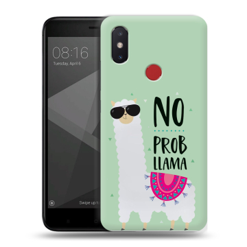 Силиконовый чехол на Xiaomi Mi8 SE с принтом Лама