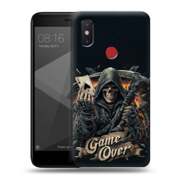Силиконовый чехол на Xiaomi Mi8 SE с принтом Скелет карты