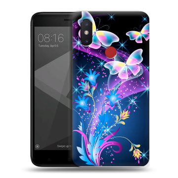 Силиконовый чехол на Xiaomi Mi8 SE с принтом Бабочки Силиконовый чехол на Xiaomi Mi8 SE с принтом Бабочки