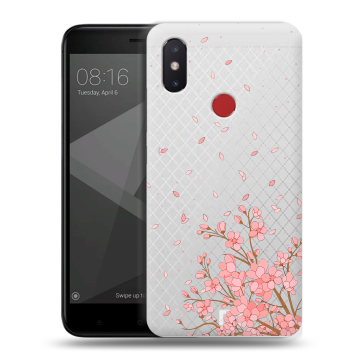 Силиконовый чехол на Xiaomi Mi8 SE с принтом Ветка сакуры