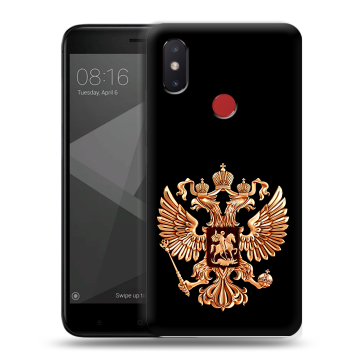 Силиконовый чехол на Xiaomi Mi8 SE с принтом Герб России золотой Силиконовый чехол на Xiaomi Mi8 SE с принтом Герб России золотой