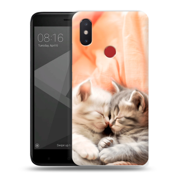 Силиконовый чехол на Xiaomi Mi8 SE с принтом Котята Силиконовый чехол на Xiaomi Mi8 SE с принтом Котята