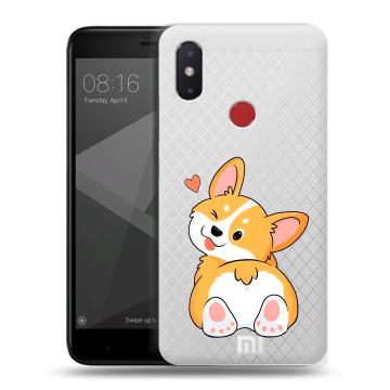 Силиконовый чехол на Xiaomi Mi8 SE с принтом Корги