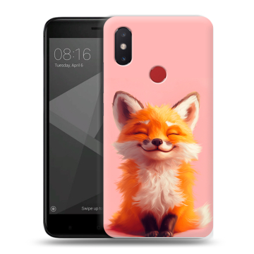 Силиконовый чехол на Xiaomi Mi8 SE с принтом милая лиса Силиконовый чехол на Xiaomi Mi8 SE с принтом милая лиса