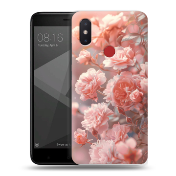 Силиконовый чехол на Xiaomi Mi8 SE с принтом Розовые розы