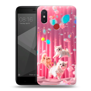 Силиконовый чехол на Xiaomi Mi8 SE с принтом милые котики