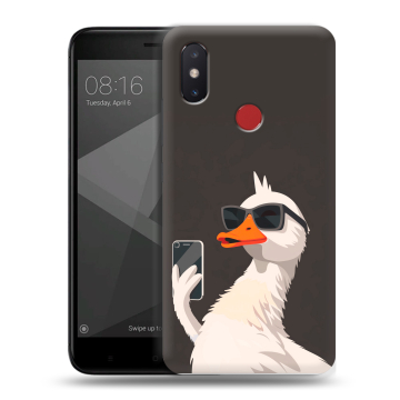Силиконовый чехол на Xiaomi Mi8 SE с принтом утка в очках