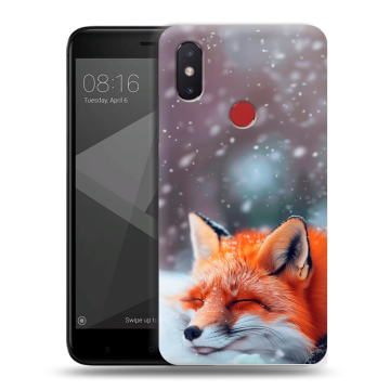 Силиконовый чехол на Xiaomi Mi8 SE с принтом лиса