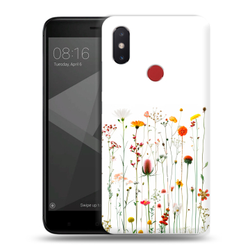 Силиконовый чехол на Xiaomi Mi8 SE с принтом цветы