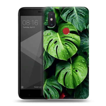 Силиконовый чехол на Xiaomi Mi8 SE с принтом Листья
