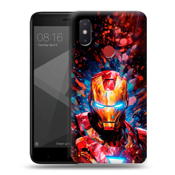 Силиконовый чехол на Xiaomi Mi8 SE с принтом Железный человек Ironman Силиконовый чехол на Xiaomi Mi8 SE с принтом Железный человек Ironman