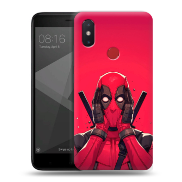 Силиконовый чехол на Xiaomi Mi8 SE с принтом Дедпул Deadpool Силиконовый чехол на Xiaomi Mi8 SE с принтом Дедпул Deadpool