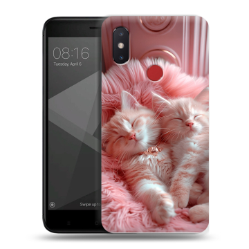 Силиконовый чехол на Xiaomi Mi8 SE с принтом котята котики Силиконовый чехол на Xiaomi Mi8 SE с принтом котята котики