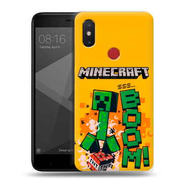 Силиконовый чехол на Xiaomi Mi8 SE с принтом Майнкрафт Minecraft Силиконовый чехол на Xiaomi Mi8 SE с принтом Майнкрафт Minecraft