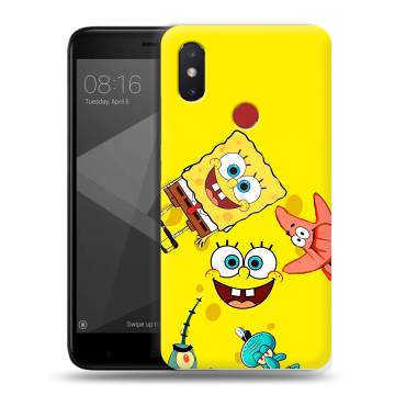 Силиконовый чехол на Xiaomi Mi8 SE с принтом Спанч боб Спанчбоб Силиконовый чехол на Xiaomi Mi8 SE с принтом Спанч боб Спанчбоб