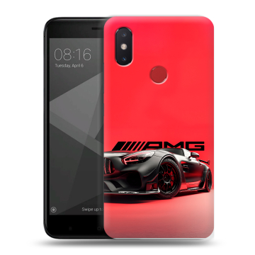 Силиконовый чехол на Xiaomi Mi8 SE с принтом Мерседес Mercedes AMG Силиконовый чехол на Xiaomi Mi8 SE с принтом Мерседес Mercedes AMG