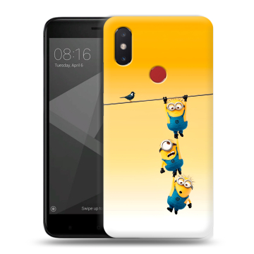 Силиконовый чехол на Xiaomi Mi8 SE с принтом Миньоны Силиконовый чехол на Xiaomi Mi8 SE с принтом Миньоны