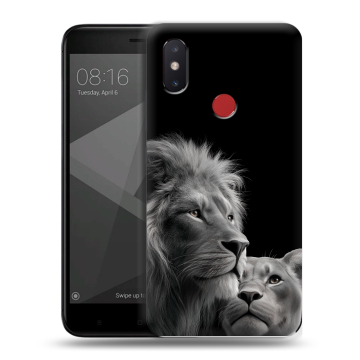Силиконовый чехол на Xiaomi Mi8 SE с принтом Лев кошки Силиконовый чехол на Xiaomi Mi8 SE с принтом Лев кошки