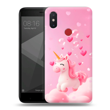 Силиконовый чехол на Xiaomi Mi8 SE с принтом Единорог Силиконовый чехол на Xiaomi Mi8 SE с принтом Единорог