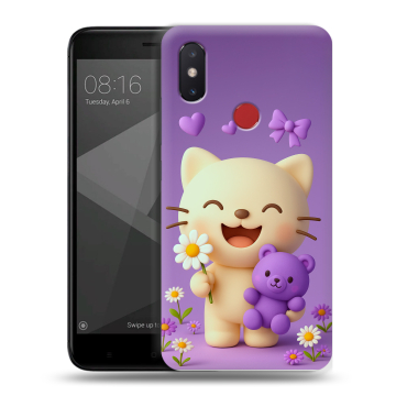 Силиконовый чехол на Xiaomi Mi8 SE с принтом для девочек
