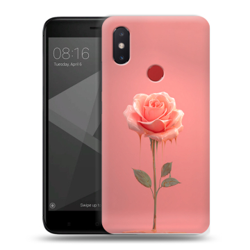 Силиконовый чехол на Xiaomi Mi8 SE с принтом Розовая роза Силиконовый чехол на Xiaomi Mi8 SE с принтом Розовая роза
