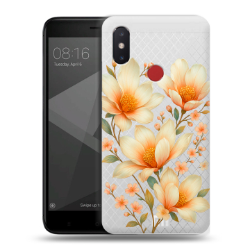 Силиконовый чехол на Xiaomi Mi8 SE с принтом Цветы Силиконовый чехол на Xiaomi Mi8 SE с принтом Цветы