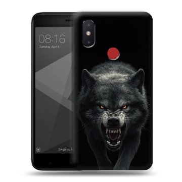 Силиконовый чехол на Xiaomi Mi8 SE с принтом Волк Силиконовый чехол на Xiaomi Mi8 SE с принтом Волк