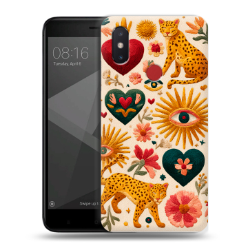 Силиконовый чехол на Xiaomi Mi8 SE с принтом Модный принт Силиконовый чехол на Xiaomi Mi8 SE с принтом Модный принт