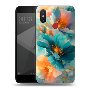 Силиконовый чехол на Xiaomi Mi8 SE с принтом Цветы Силиконовый чехол на Xiaomi Mi8 SE с принтом Цветы